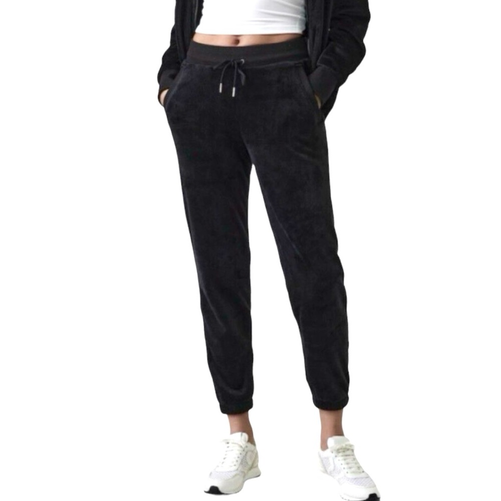 Athleta Double Karma Cozy Recover Joggers Black Size Medium  NWT